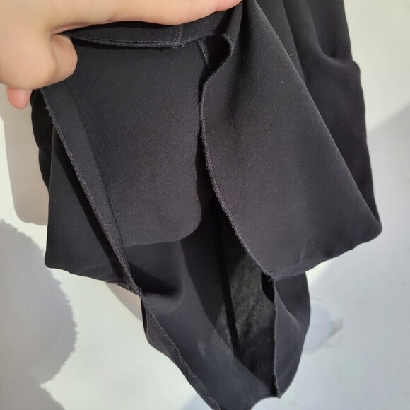 Aritzia Wilfred Black Sleeveless Leila Deep V Back Mini Dress Pockets Size 0 - Picture 8 of 14
